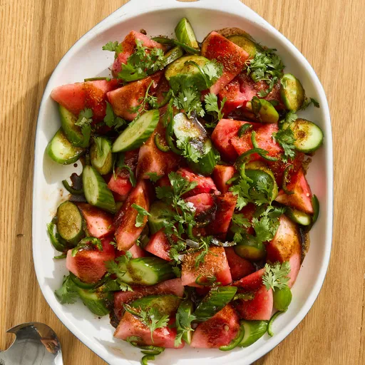 Sweet-Heat Watermelon Crunch Salad
