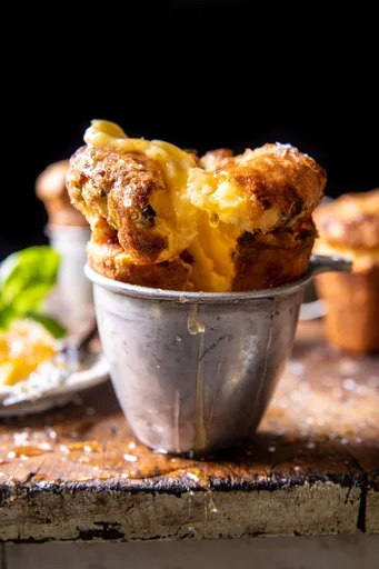 Jalapeño Cheddar Popovers with Honey Butter