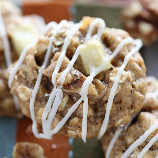 Apple Walnut Oatmeal Cookies
