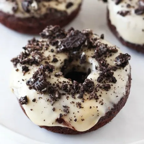 Cookies and Cream Chocolate Doughnuts