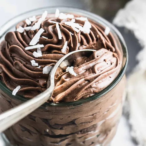 Mousse de tarta de queso y chocolate cetogénica