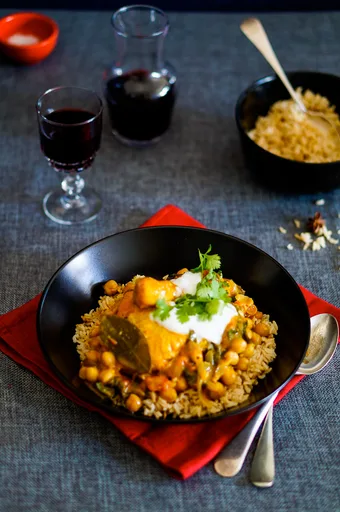Chicken and Chickpea Coconut Curry