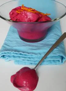 Roasted Beetroot and Orange Ice Cream