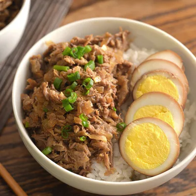 Lu Rou Fan (Taiwanese Stewed Pork with Hard-Boiled Eggs)