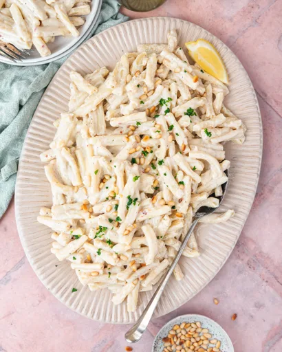 Pasta cremosa con tahini en 20 minutos