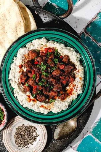 Turkish Ali Nazik (Smoked Eggplant & Lamb)