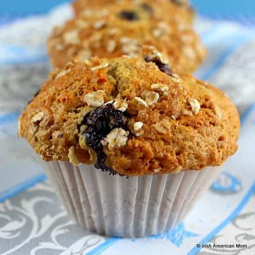Blueberry Banana Oatmeal Muffins