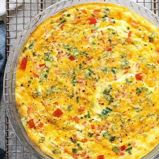 Quiche de jamón y queso sin masa