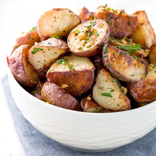 Patatas asadas crujientes al ajo