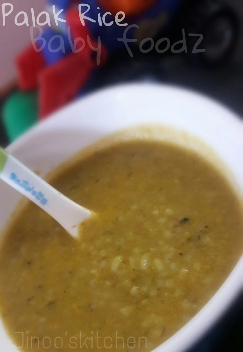 Baby foodz - Palak rice