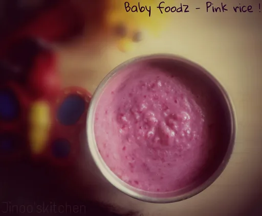 Comida de bebé - Arroz rosa