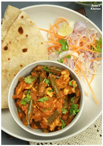 Curry de judías y huevo al estilo del sur de la India