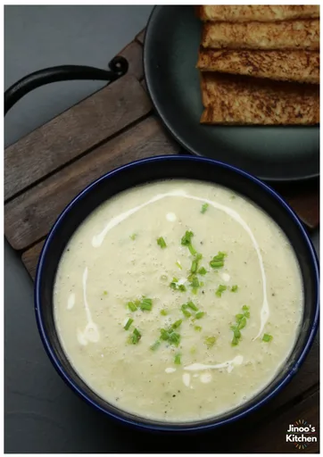 Potato Leek Soup with Almonds