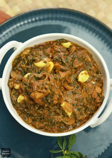 South Indian Methi Chicken Curry with Fresh Fenugreek Leaves