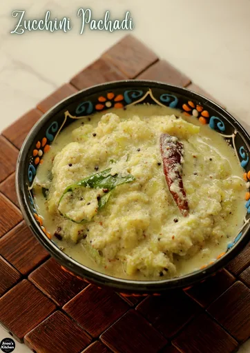 Zucchini Pachadi Kerala Style