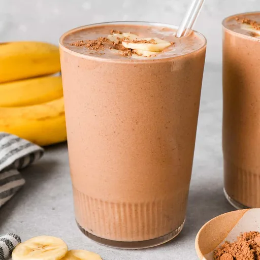 Batido de chocolate y plátano