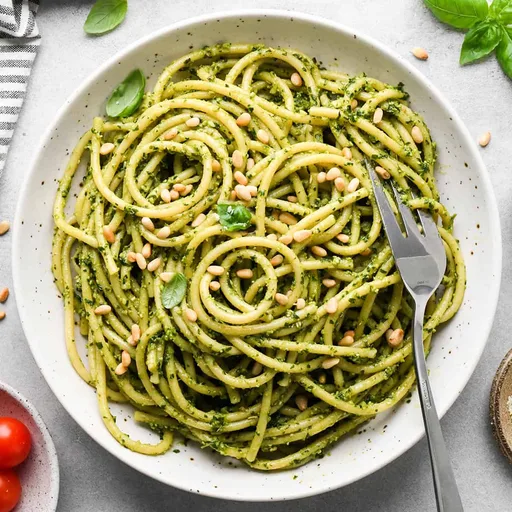 Receta fácil de pasta al pesto casera