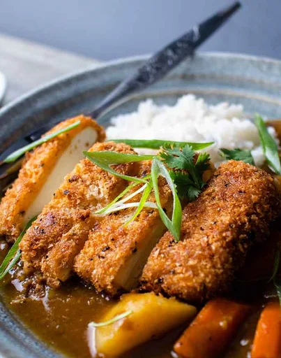 Crispy Panko Crusted Tofu Steak