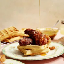 Gluten-Free and Chickpea Chicken and Waffles