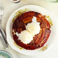 Upside Down Bananas Foster Cake