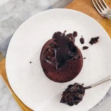 A Single Molten Chocolate Cake