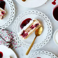 Cherry and Lemon Ice Box Cake