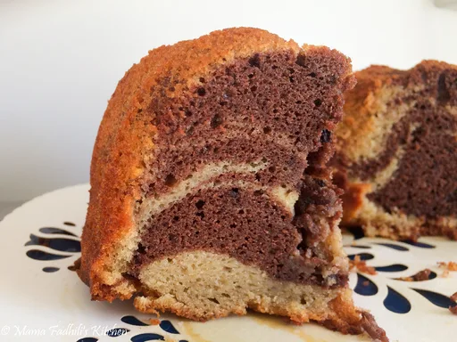 Banana Chocolate Stripped Cake