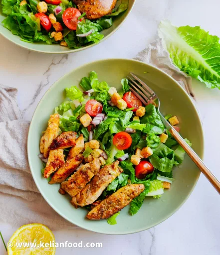 receta de ensalada césar con pollo