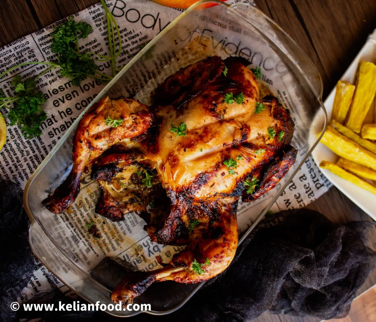 Poulet roti au four