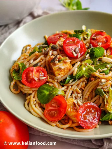 ensalada de pasta al pesto
