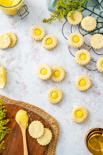 Galletas de limón con crema de limón