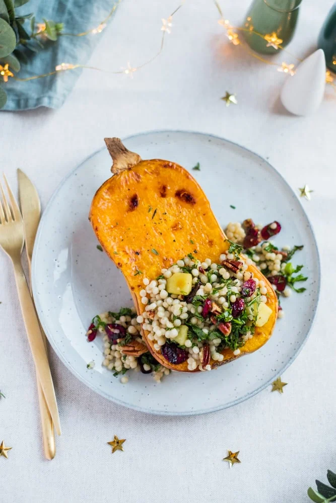 Gevulde pompoen met parelcouscous