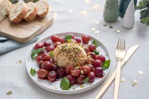 Burrata met geroosterde druiven