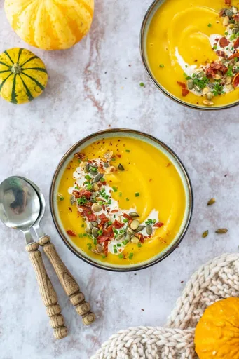 Sopa de calabaza y chirivía