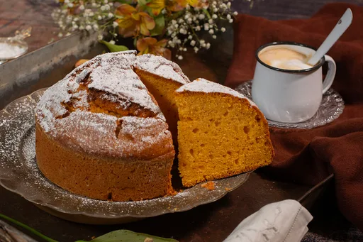 Bizcocho de boniato y naranja.Otoño