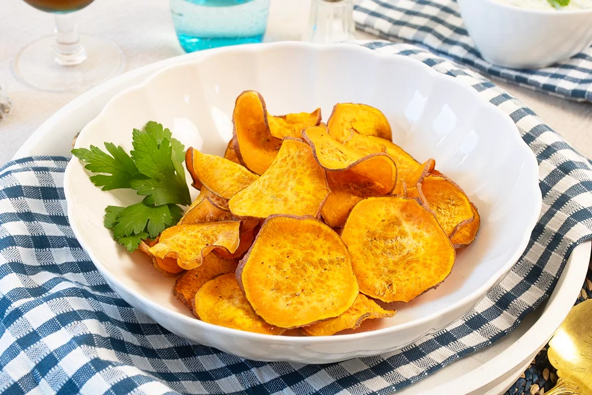 Chips de boniato en FREIDORA DE AIRE