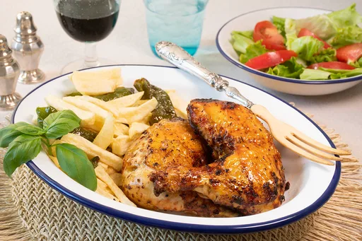 Pollo asado en freidora por aire