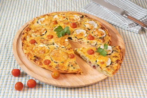 Quiche de calabacín y puerros fácil y deliciosa