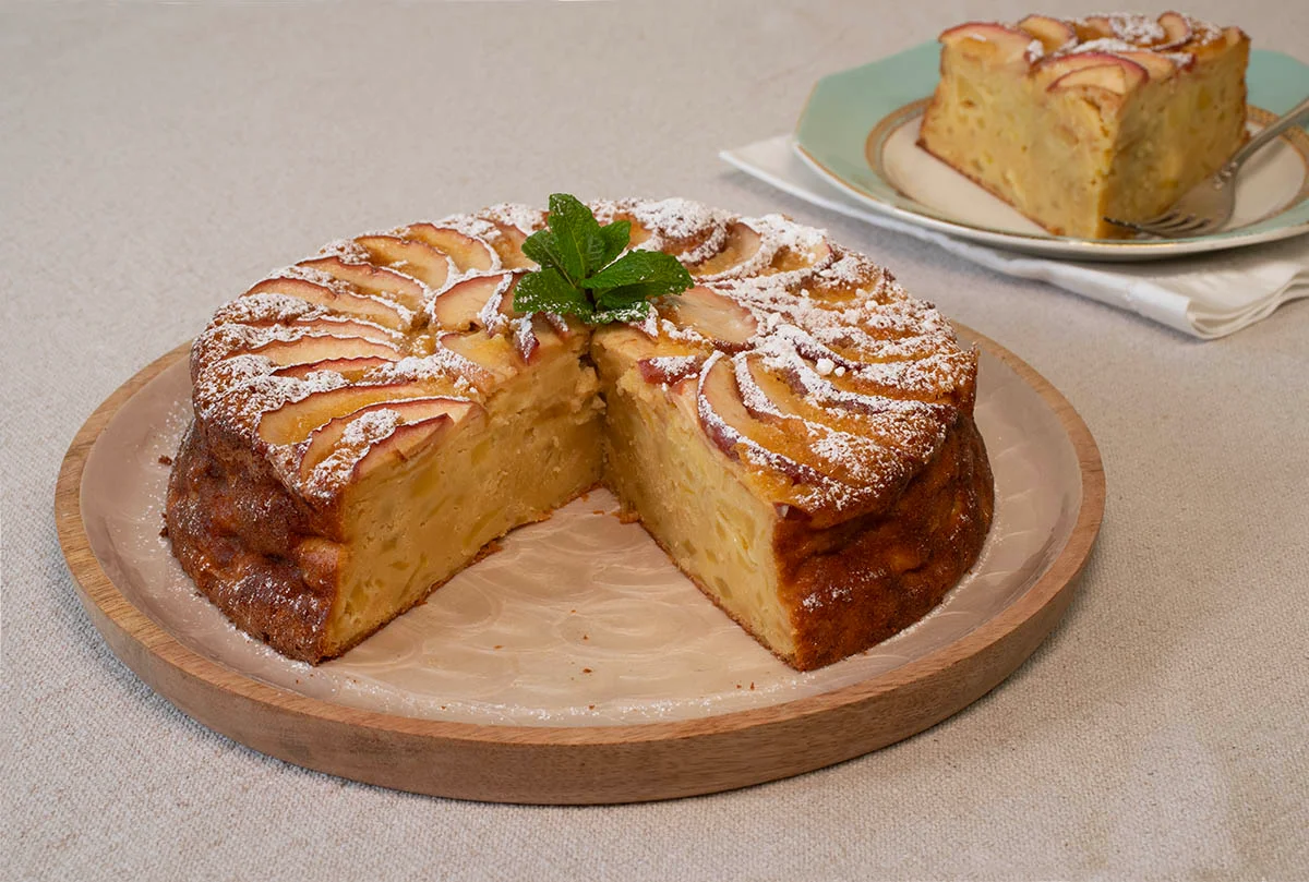 Tarta cremosa de manzana | Receta fácil, jugosa y casera paso a paso