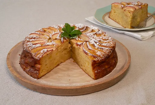 Tarta cremosa de manzana | Receta fácil, jugosa y casera paso a paso