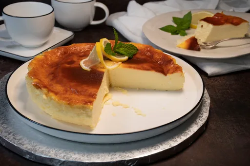 TARTA DE YOGUR Y LIMÓN sin gluten.