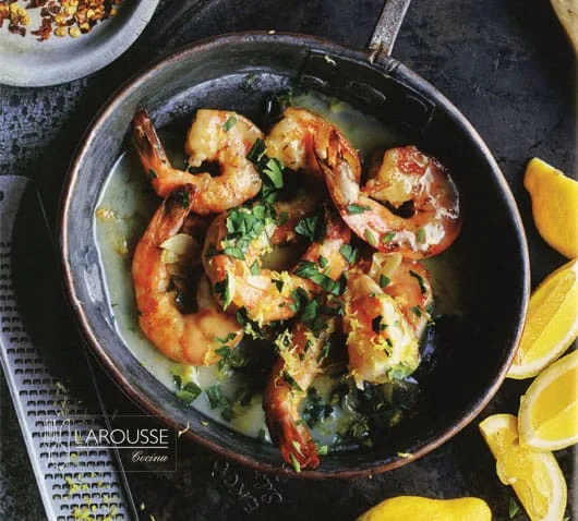 Camarones rebozados al ajo