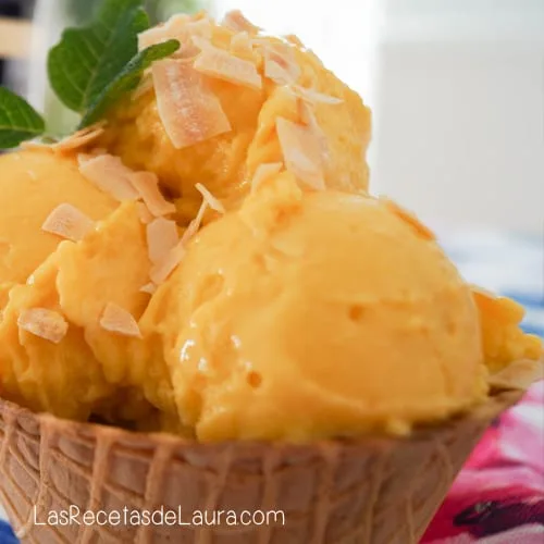 HELADO CASERO DE MANGO
