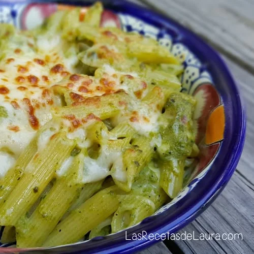 Pasta con chile poblano