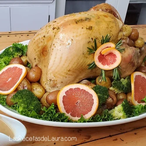 Pavo a la toronja