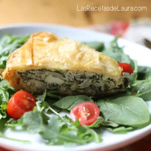 Tarta de espinacas con queso