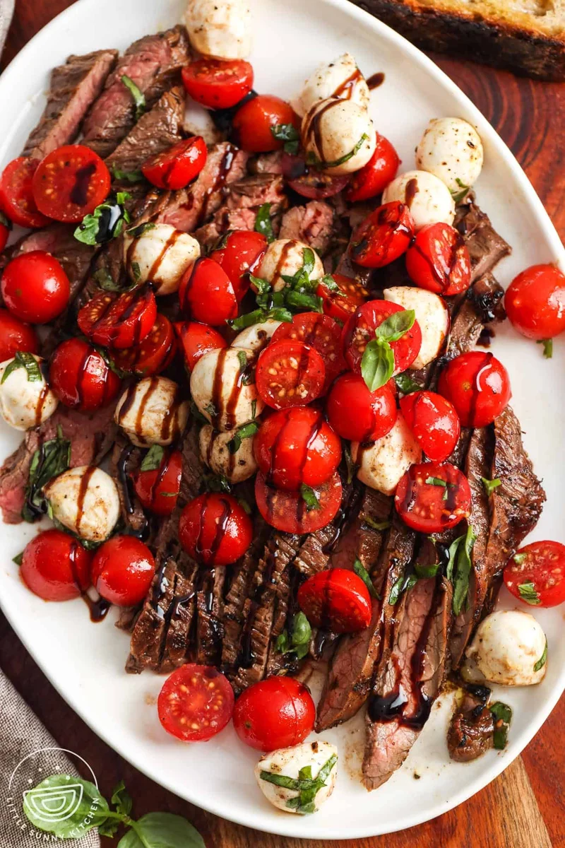 Grilled Caprese Flank Steak