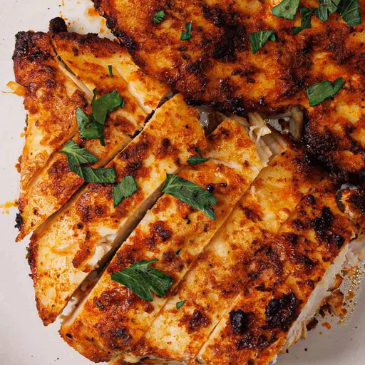 Pechuga de pollo congelada en freidora de aire