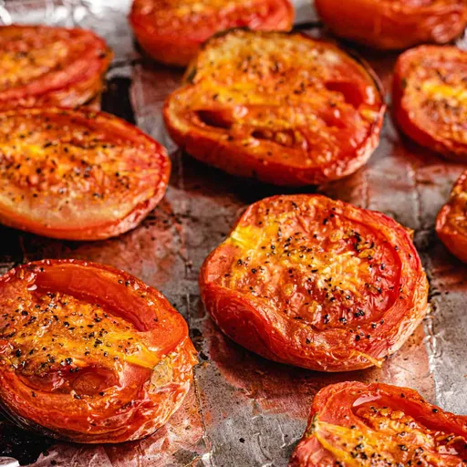 Tomates asados a la llama