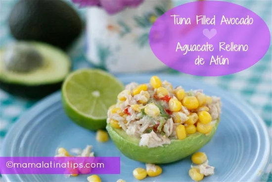 Tuna Filled Avocado Halves